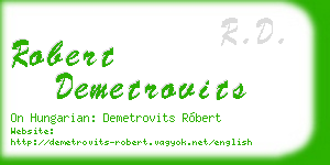 robert demetrovits business card