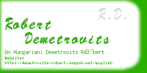 robert demetrovits business card